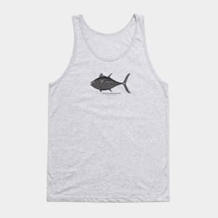 Atlantic Bluefin Tuna with Common and Scientific Names Tank Top